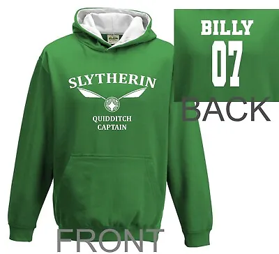 Buy Harry Potter Hoodie Quidditch Hoodie Top Jumper Personalised Slytherin • 26.99£