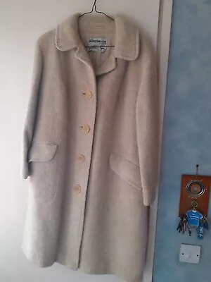 Buy Vintage Windsmoor Coat Jacket Cream Wool Llama Like Mohair 50s 60s - Size 10 • 10£