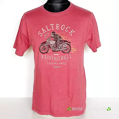 Buy Saltrock Surfing Men's T-Shirt Medium Washed Out Red Raising Hell Motorcycle Cub • 11.99£