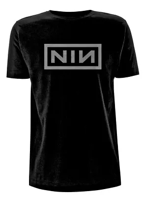 Buy Official Nine Inch Nails T Shirt Grey Logo Classic Mens Rock Metal Tee Black NEW • 16.28£