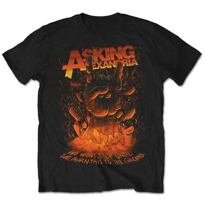 Buy ASKING ALEXANDRIA - Official Unisex T- Shirt - Metal Hand  - Black Cotton • 13.49£