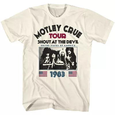 Buy Motley Crue Shout At The Devil USA Tour 1983 Men's T Shirt Metal Music Merch • 47.95£