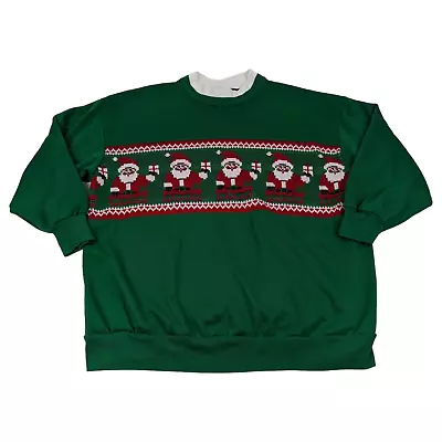 Buy VINTAGE Ugly Holiday Christmas Sweater  16-Bit Santa  Size 22W, USA Made • 20.27£