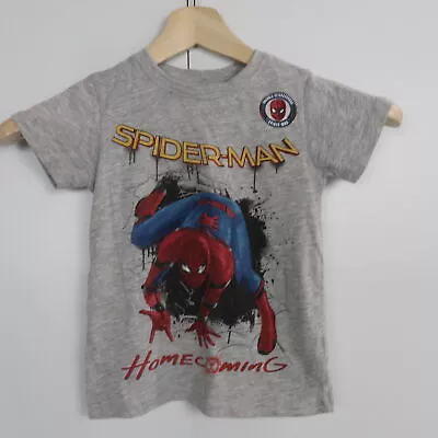 Buy Spiderman Homecoming Kids Boys T-Shirt Size 3 Grey Marvel Comics Top • 10.52£