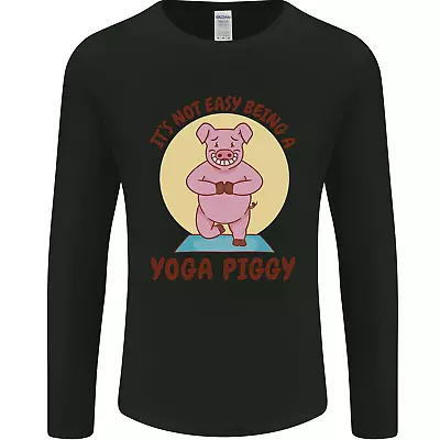 Buy Its Not Easy Being A Yoga Piggy Funny Pig Mens Long Sleeve T-Shirt • 11.99£
