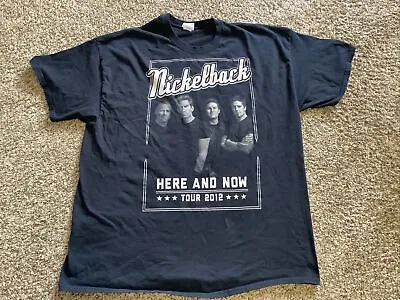 Buy 2012 Nickelback “HERE AND NOW” Concert Tour Tee Shirt, Size XXL • 19.30£