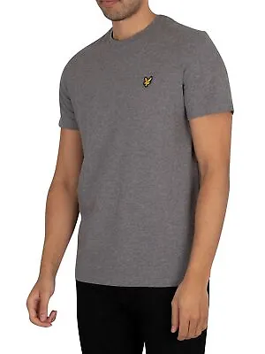 Buy Lyle & Scott Men's Organic Cotton Plain T-Shirt, Grey • 21.95£