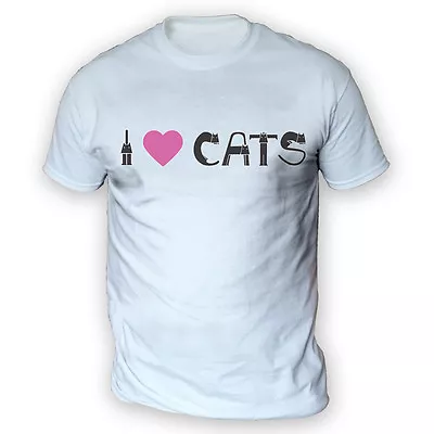 Buy I Love Cats II Mens T-Shirt -x13 Colours- Gift Pet Kitten Cat Lover Present • 19.95£