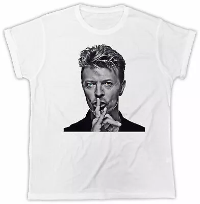 Buy David Bowie Shhh T-shirt Tv Star Man Poster Unisex Cool Funny Tee Retro • 4.99£