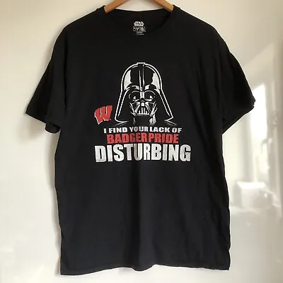 Buy DARTH VADER Mens Star Wars T-Shirt Black Size Large • 10£