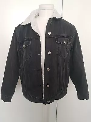 Buy Top Shop Dark Grey Lined Denim Jacket. Size Uk6 • 15£