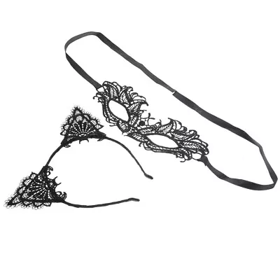 Buy  Lace Headband Mask Performance Headdress Clothes Outfits Bow Tie • 7.98£
