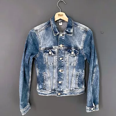 Buy Ladies H&M Blue Denim Jacket Size 10 • 4.99£