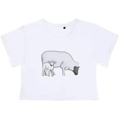 Buy 'Sheep And It's Lamb' Women's Cotton Crop Tops (CO039007) • 11.99£