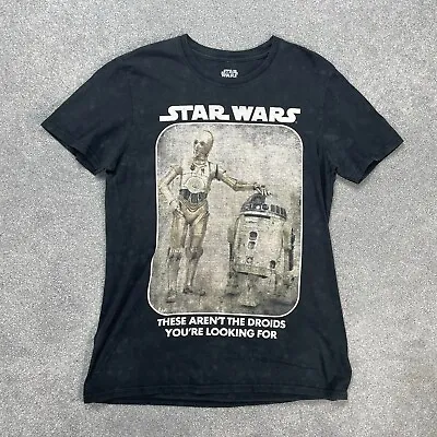 Buy Star Wars Shirt Womens Medium Black R2-D2 C-3PO Movie Logo Spell Out Ladies • 9.59£