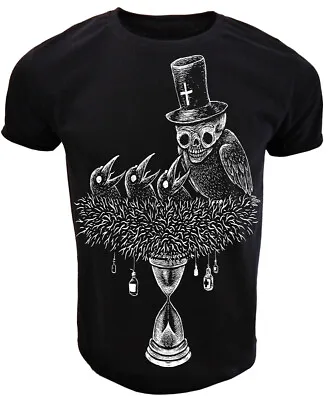Buy Men's Gothic Crow Bird Nest T-Shirt | S To Plus Size | Raven Goth • 12.95£
