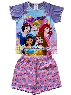 Buy New Girls Disney Princess Pyjamas.top & Shorts.5-6yrs. • 5.95£