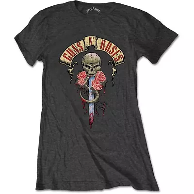 Buy Ladies Guns N' Roses Dripping Dagger Official Tee T-Shirt Womens • 15.99£