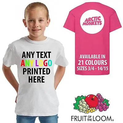 Buy Personalised Childrens T-Shirt Kids Custom Print Text Logo Design Tee • 6.99£