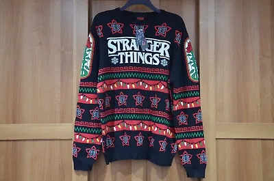 Buy Stranger Things Adult Fairisle Christmas Jumper BNWT XL X-Large 45-47  114-119cm • 34.99£