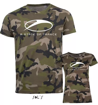 Buy Armin Van Buuren A State Of Trance Camouflage Style Cotton T-Shirt  Men & Ladies • 19.99£