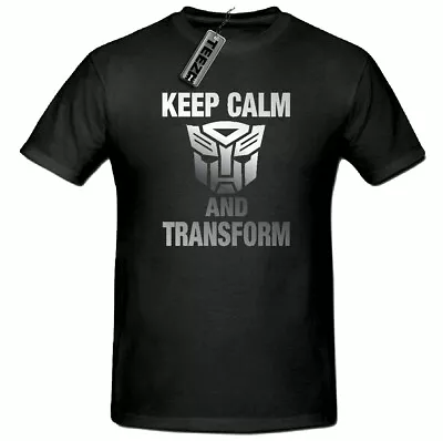 Buy Keep Calm & Transform Tshirt, Silver Slogan Children's Tshirt,Kids Gaming Tshirt • 7.99£