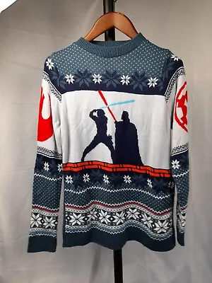 Buy Size Small Star Wars Luke Skywalker V Darth Vader Ugly Christmas Jumper Sweater • 24.99£