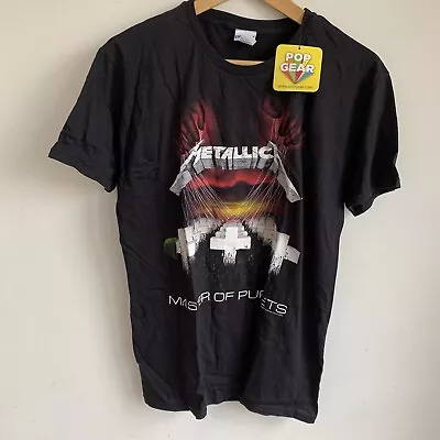 Buy Metallica T-shirt Top Black Unisex Master Of Puppets Album Cover Sz L BNWT • 10.99£