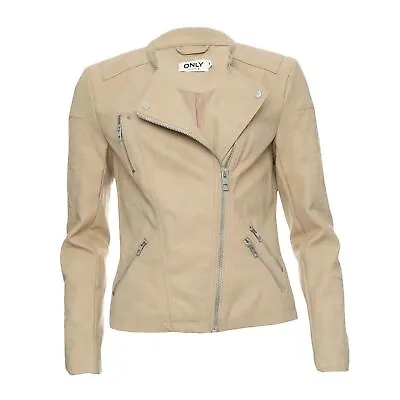 Buy Women's Only Ava Faux Leather Jacket In Cream • 39.99£