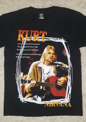 Buy Vintage Kurt Cobain Nirvana MTV Unplugged Live In New York  Dumb Lyrics T Shirt • 154.19£