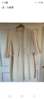 Buy Jacques Vert Cream Dress And Jacket Size 22 • 65£
