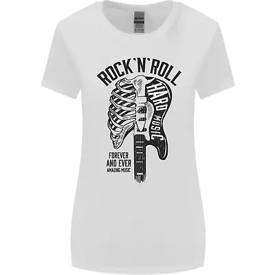 Buy Rock N Roll Forever And Ever Guitar Womens Wider Cut T-Shirt • 9.99£