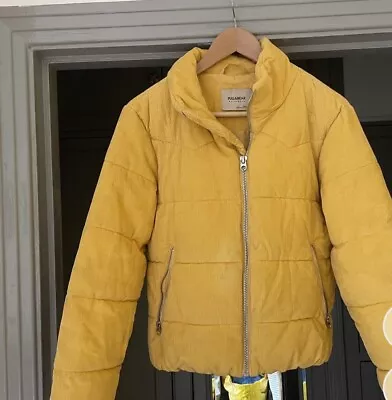Buy Pull And Bear Padded Yellow Corduroy Puffer Jacket Size S Good Condition Details • 14.99£