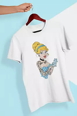 Buy Tattooed Princess Twisted Disney Cinderella T Shirt Alt • 13.50£