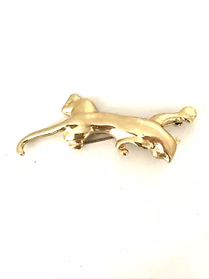 Buy Vintage Jewellery Gold Tone Climbing Cat Brooch Pin Wild Cat Gift 8cm • 9.99£