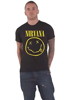 Buy Nirvana T Shirt Flower Sniffin Band Logo Nevermind New Official Mens Black • 17.95£