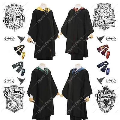 Buy World Book Day Costumes Hogwarts Harry Potter Gryffindor Robe Cloak Wand Scarf • 27.99£