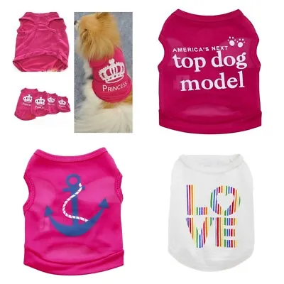 Buy Dog Lovely T Shirt Pet Clothes Apparel Vest Costumes Puppy Printed Warmer Coat  • 4.99£