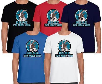 Buy Relax! I've Goat This Funny Animal Unisex Men Women T-Shirt - Blue Design • 12.99£