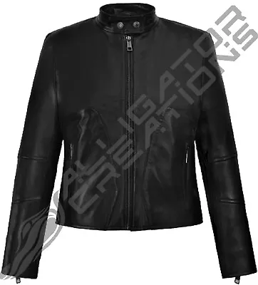 Buy The Matrix Resurrections Cosplay Trinity Carrie-Anne Moss Biker Leather Jacket • 129.99£