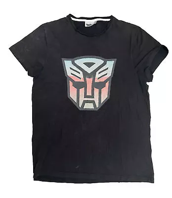 Buy Official Transformers Optimus Prime Autobot Logo T-Shirt Unisex Size XL Black • 9.98£