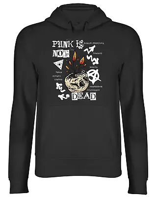 Buy Punk Is Not Dead Hoodie Mens Womens Gothic Emo Music Top Gift • 17.99£