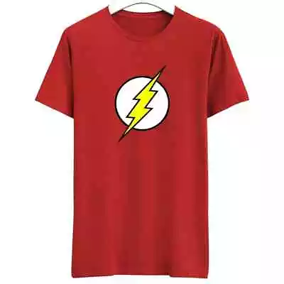 Buy Lightning Flash Mens T-shirt Classic Official Logo Justice League Short Sleeve T • 9.95£