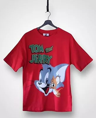 Buy Primark Tom And Jerry Women's Red Oversized T-Shirt Size XS (UK 6/8) • 9.99£