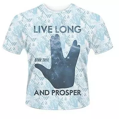 Buy Official Licensed - Star Trek - Live Long Prosper Sub Dye T Shirt Spock Kirk • 13.99£