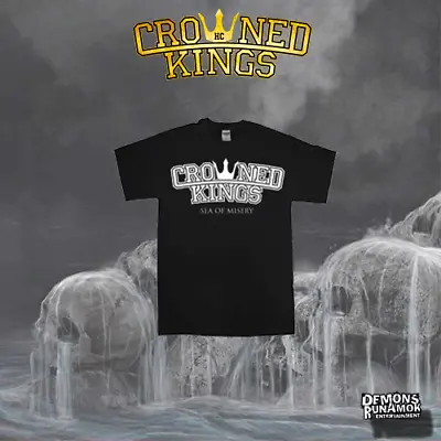 Buy Crowned Kings - LOGO T-SHIRT M MADBALL TERROR HATEBREED 100DEMONS DEATH THREAT • 8.62£