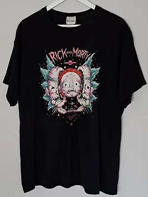 Buy Rick And Morty Size XL Adult Swim Black T Shirt Cartoon Network Official Merch • 9£