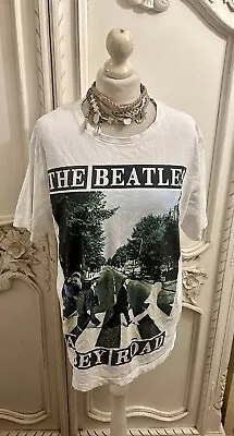 Buy The Beatles Print Music T-shirt  XL Uk 16  • 4.99£