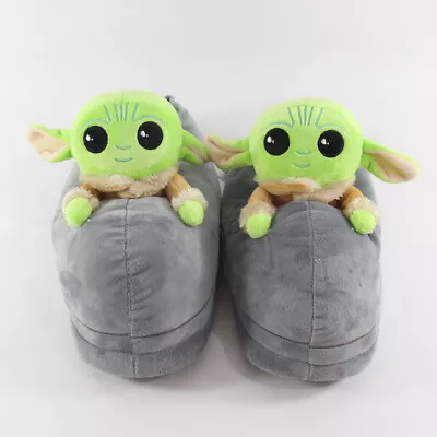 Buy Star Wars Master Yoda Grogu Soft Plush Slippers Women Men Home Indoor Shoes Gift • 13.49£
