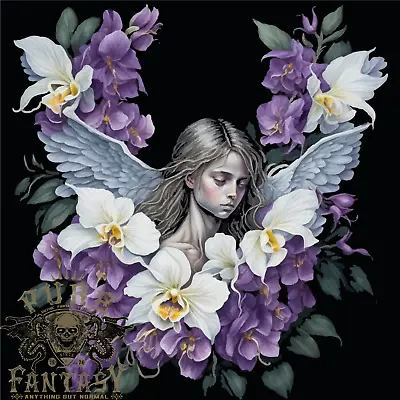 Buy Orchid Angel Gothic Goth Mens T-Shirt 100% Cotton • 10.75£